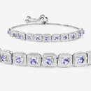 1.10 Carat Genuine Tanzanite .925 Sterling Silver Bracelet-11