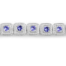 1.10 Carat Genuine Tanzanite .925 Sterling Silver Bracelet-5