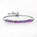 6.05 Carat Genuine Amethyst .925 Sterling Silver Bracelet-8