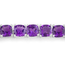 6.05 Carat Genuine Amethyst .925 Sterling Silver Bracelet-5