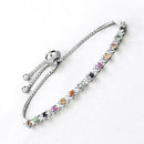 0.88 Carat Genuine Multi Sapphire .925 Sterling Silver Bracelet-7