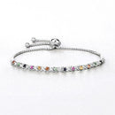 0.88 Carat Genuine Multi Sapphire .925 Sterling Silver Bracelet-8