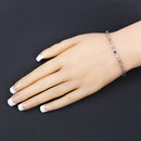 0.88 Carat Genuine Multi Sapphire .925 Sterling Silver Bracelet-9