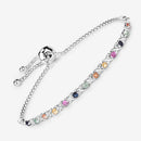 0.88 Carat Genuine Multi Sapphire .925 Sterling Silver Bracelet-10
