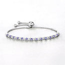 0.91 Carat Genuine Tanzanite .925 Sterling Silver Bracelet-8