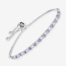 0.91 Carat Genuine Tanzanite .925 Sterling Silver Bracelet-10