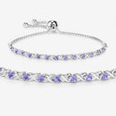 0.91 Carat Genuine Tanzanite .925 Sterling Silver Bracelet-11