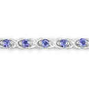 0.91 Carat Genuine Tanzanite .925 Sterling Silver Bracelet-5