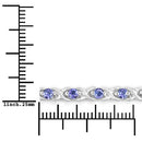 0.91 Carat Genuine Tanzanite .925 Sterling Silver Bracelet-6
