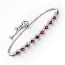 1.80 Carat Genuine Garnet .925 Sterling Silver Bracelet-7