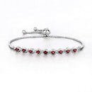 1.80 Carat Genuine Garnet .925 Sterling Silver Bracelet-8