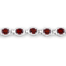 1.80 Carat Genuine Garnet .925 Sterling Silver Bracelet-5