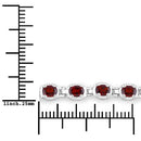 1.80 Carat Genuine Garnet .925 Sterling Silver Bracelet-6