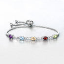 2.24 Carat Genuine Multi Stone .925 Sterling Silver Bracelet-8