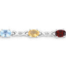 2.24 Carat Genuine Multi Stone .925 Sterling Silver Bracelet-5
