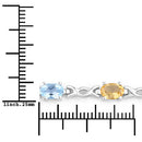 2.24 Carat Genuine Multi Stone .925 Sterling Silver Bracelet-6