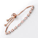 1.38 Carat Genuine Morganite and White Diamond .925 Sterling Silver Bracelet-7