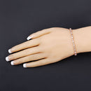 1.38 Carat Genuine Morganite and White Diamond .925 Sterling Silver Bracelet-9