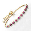 2.01 Carat Genuine Ruby and White Diamond .925 Sterling Silver Bracelet-7