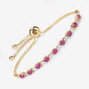 2.01 Carat Genuine Ruby and White Diamond .925 Sterling Silver Bracelet-11