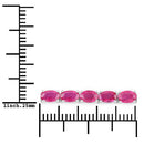 9.18 Carat Genuine Ruby 10K White Gold Bracelet-3