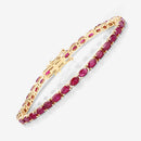9.18 Carat Genuine Ruby 10K Yellow Gold Bracelet-9