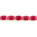 9.18 Carat Genuine Ruby 10K Yellow Gold Bracelet-2
