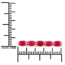 9.18 Carat Genuine Ruby 10K Yellow Gold Bracelet-3