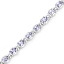 4.59 Carat Genuine Tanzanite .925 Sterling Silver Bracelet-6