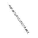 14K White Gold 12.0 Cttw Men's Invisible Set Princess Diamond Tennis Bracelet (G-H Color, VS1-VS2 Clarity) - Size 8.5" Inches-4