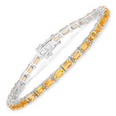 12.80 Carat Genuine Citrine .925 Sterling Silver Bracelet-1