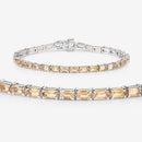 12.80 Carat Genuine Citrine .925 Sterling Silver Bracelet-6