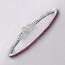 4.44 Carat Genuine Ruby .925 Sterling Silver Bracelet-2