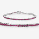 4.44 Carat Genuine Ruby .925 Sterling Silver Bracelet-6