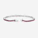 4.44 Carat Genuine Ruby .925 Sterling Silver Bracelet-7