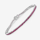 4.44 Carat Genuine Ruby .925 Sterling Silver Bracelet-8