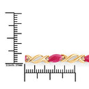 5.00 Carat Genuine Ruby 10K Yellow Gold Bracelet-3