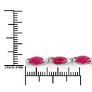 8.00 Carat Genuine Ruby 10K White Gold Bracelet-3
