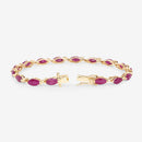 8.00 Carat Genuine Ruby 10K Yellow Gold Bracelet-7