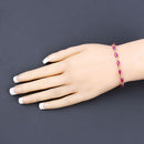 8.00 Carat Genuine Ruby 10K Yellow Gold Bracelet-8
