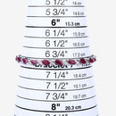 7.78 Carat Genuine Ruby and White Diamond 10K White Gold Bracelet-9