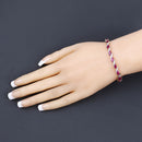 7.78 Carat Genuine Ruby and White Diamond 10K Yellow Gold Bracelet-8