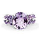 5.35 Carat Genuine Amethyst .925 Sterling Silver Ring-4
