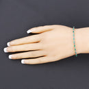 3.24 Carat Genuine Zambian Emerald .925 Sterling Silver Bracelet-4