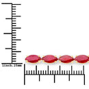 9.50 Carat Genuine Ruby 14K Yellow Gold Bracelet-3