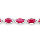 9.00 Carat Genuine Ruby 14K White Gold Bracelet-2
