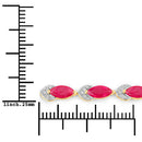 6.79 Carat Genuine Ruby and White Diamond 14K Yellow Gold Bracelet-3