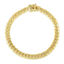 10.5mm 14k Yellow Gold Semi Solid Miami Cuban Bracelet-2