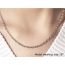 3.5mm 14k White Gold Pendant Chain with Textured Links-4
