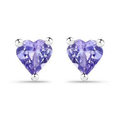 0.90 Carat Genuine Tanzanite .925 Sterling Silver Earrings